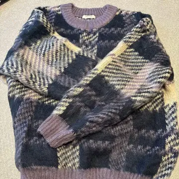 FREAK'S STORE 체크 무늬 니트 스웨터 F 사이즈