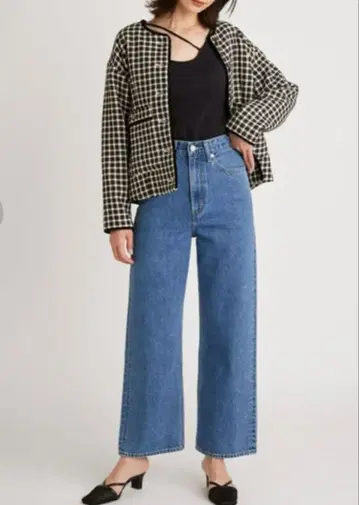 스나이델 리바이스 하이 루즈 데님 길이