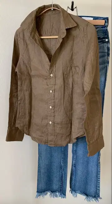 린넨 긴팔 셔츠