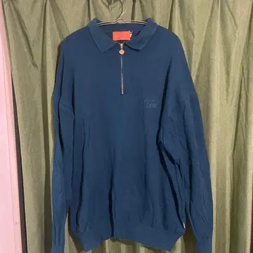 Keboz 블루 집업 피케 셔츠