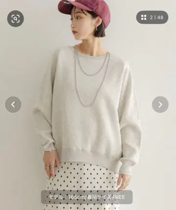 LOWRYS FARM 맨투맨 라이크 니트 그레이 FREE