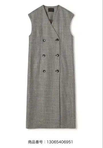 SILK AIR GLEN CHECK 베스트 원피스 TOMORROWLAND