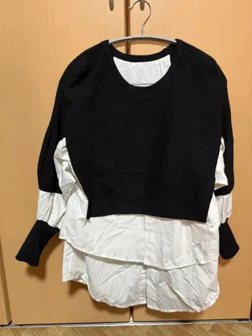 레이어드 디자인 긴팔 상의 38