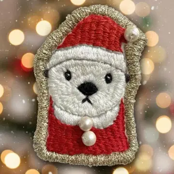 산타 랏코 자수 브로치