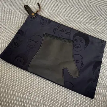 가격 인하 JACKGOMME 나일론 x 가죽 클러치백 프랑스제