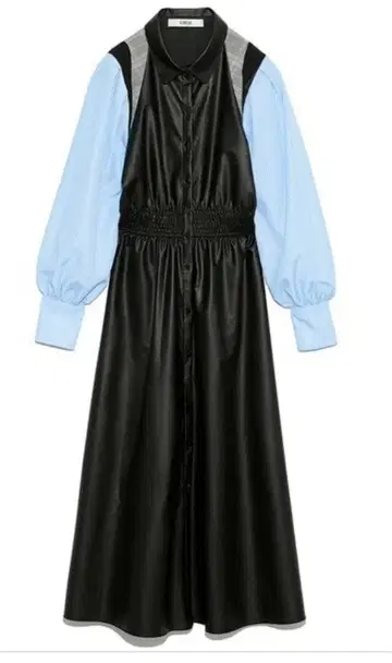 FURFUR 레더라이크 믹스 원피스