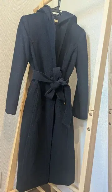 [클리닝 완료] A라인 롱 코트 7호 네이비