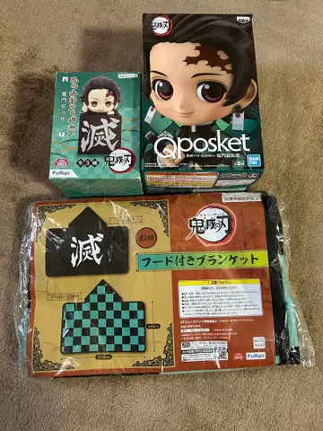 귀멸의 칼날 탄지로 피규어 & 담요 세트