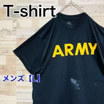 YA37 [US 수입] ARMY 반팔 티셔츠 [남성용 L] 블랙