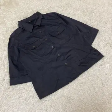 SONIA RYKIEL 소니아 리키엘 오부소매 셔츠 무지 네이비 46