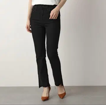 MOTHER THE INSIDER CROP STEP FRAY 데님