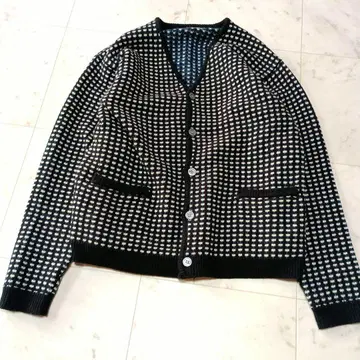 Bunker's 버커스 체크 무늬 울 가디건 M