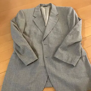 HIROKO KOSHINO 그레이 스트라이프 여름용 비즈니스 정장