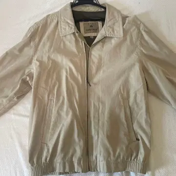 베이지 집업 나일론 자켓