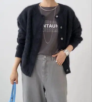 [ 기간 한정 가격 ] omekashi 퍼 캐시미어 2way 가디건