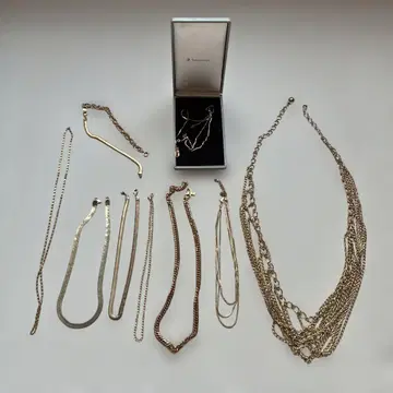 골드 목걸이 세트 (목걸이 8개 팔찌 2개)