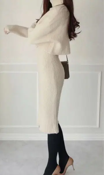 아이보리 니트 셋업