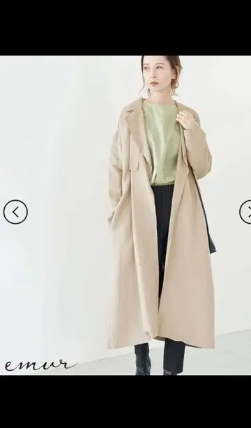 트렌치코트 로페피크닉 emur 린넨 혼방 38