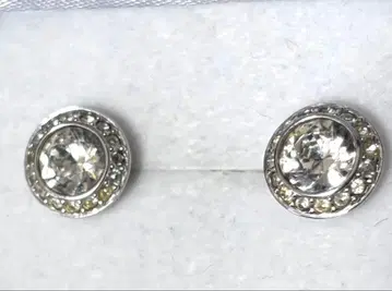 스와로브스키 Angelic 라운드 컷 크리스탈 귀걸이 실버