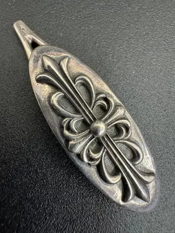 실버925 소재 플로럴 헤어핀 크로스