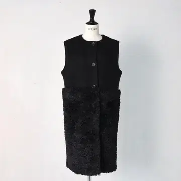 gypsohila 울 모헤어 테디 베스트 블랙