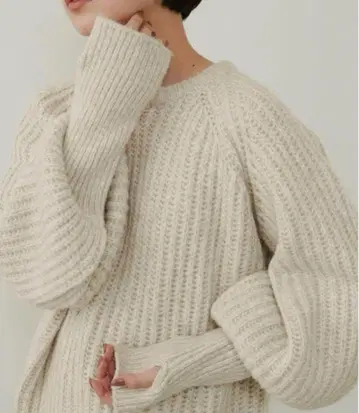 [택 포함 새상품] Aunt Marie's 핑거홀 롱암 니트