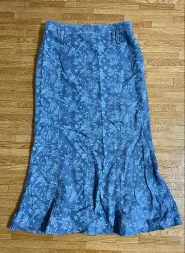 롱 스커트 / 꽃무늬 / 블루