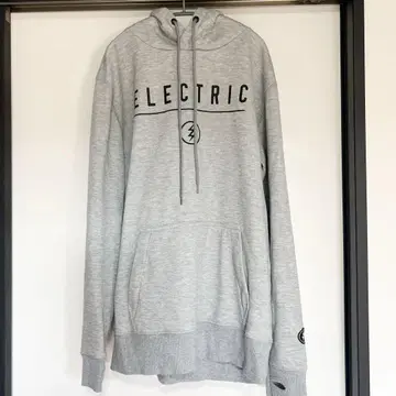 ELECTRIC 그레이 후드 부착 후드티