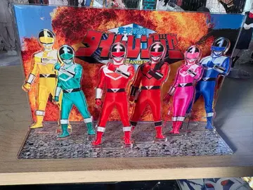 전 슈퍼 전대 전시회 한정품 디오라마 아크릴 스탠드 미래전대 타임레인저