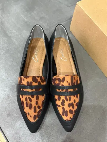 [ 미사용 ] tadas 플랫 펌프스 레오파드