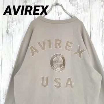 구하기 어려움 아비렉스 AVIREX 맨투맨 자수 로고 2XL 한정품