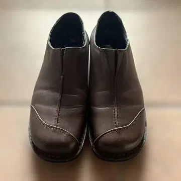 다크 브라운 가죽 슬립온 가죽 신발 23.5cm 새상품급