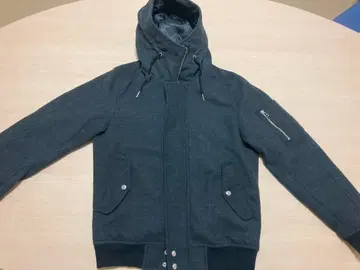 INHERID 블루종 그레이 후드 부착 점퍼