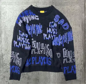 MUSIC PLAYING 니트 스웨터 빅 사이즈 두꺼운 원단