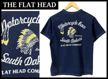 G2 플랫 헤드 인디언 헤드 프린트 3본침 1본 풀이 T셔츠