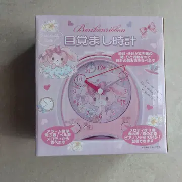 알람 시계 산리오 핑크 모자 꽁지 리본