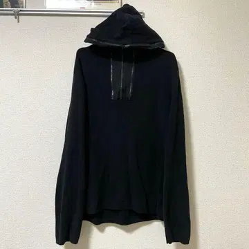 캘빈 클라인 하프 지퍼 후드티 블랙 L