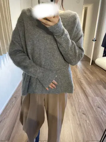 Green label relaxing V넥 긴팔 스웨터