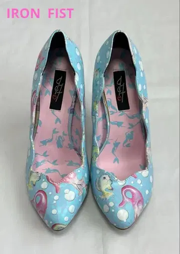 IRON FIST 하이힐 38 스카이블루 인어 핑힐 [ 새상품급 ]