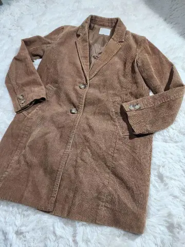 에카 소포 코듀로이 자켓 코트 카멜 M