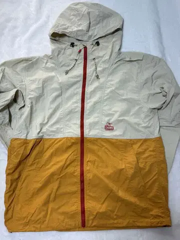 CHUMS 마운틴 후드티 XL 베이지/오렌지