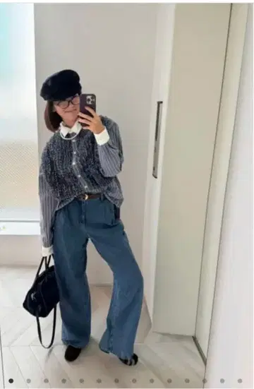 kale frill stripe shirt