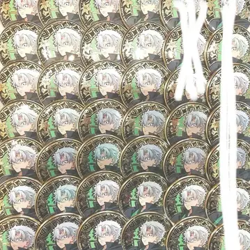 시나즈가와 사네미 리프 메탈 캔뱃지 AGF 32점