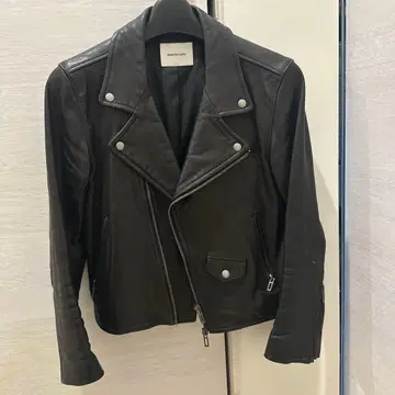 DOMENICO + SAVIO 블랙 가죽 라이더 자켓