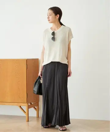 Plage 워셔블 피브릴 롱 SK 블랙 34