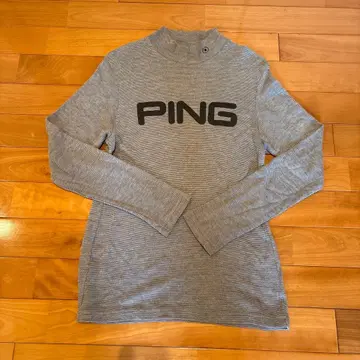 PING 모크넥 셔츠 긴팔 셔츠 그레이