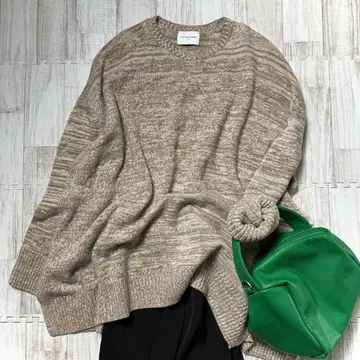 유나이티드 애로우즈 UWSC 믹스 니트 풀오버 브라운