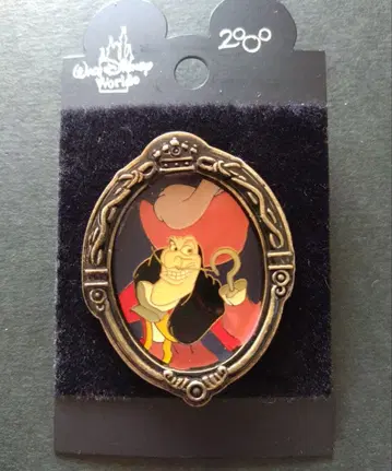 레어! 2000년 WDW 피터팬 후크 선장 빌런즈 프레임 핀
