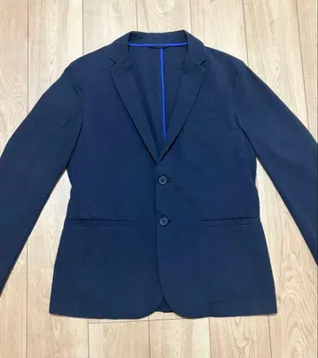 A|X 아르마니 체인지 네이비 스트라이프 테일러드 자켓 40