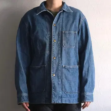KUON 데님 자켓 코트 청바지 커버올